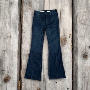 Stylish Dark Blue Flare Jeans